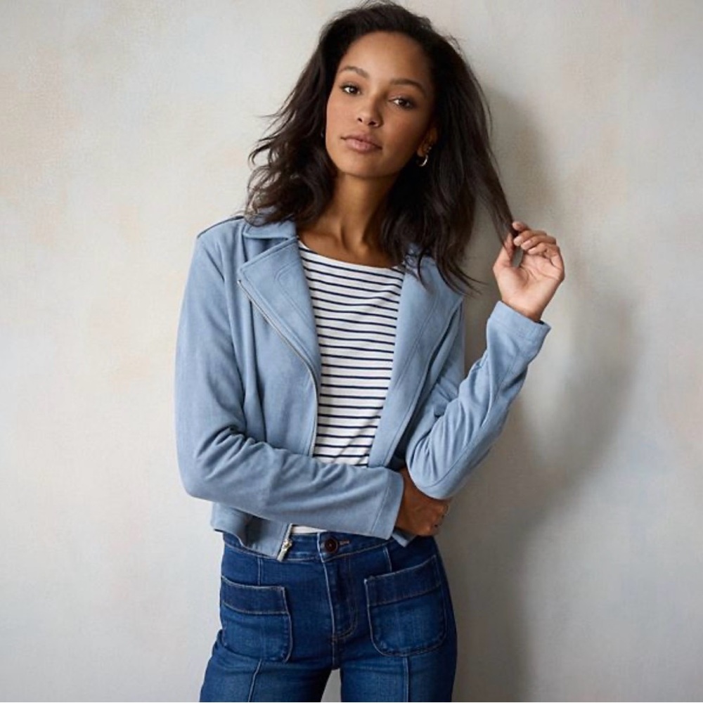 Lauren Conrad Light Blue Moto Jacket